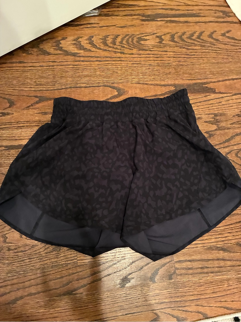 lululemon athletica Track That 5” Black Subtle Animal-Print Athletic Shorts
